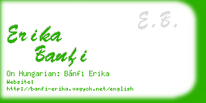 erika banfi business card