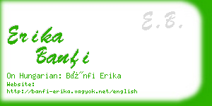 erika banfi business card